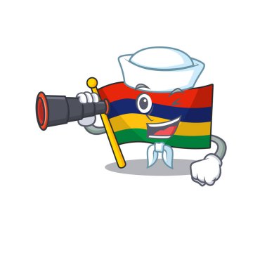 Dürbünlü denizci Mauritius maskot dolabında tutuluyor.