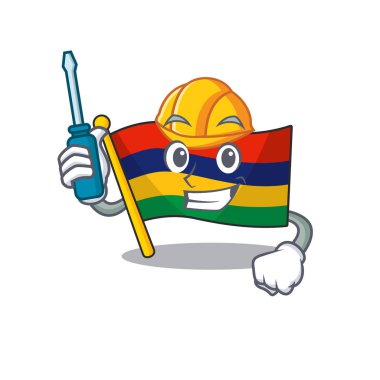 Otomotiv bayrağı Mauritius karakter şeklinde