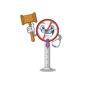 Judge miniature no honking in character chair clipart