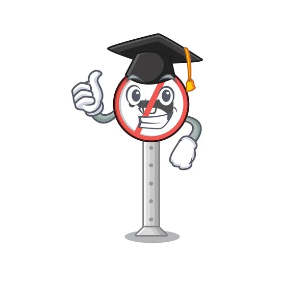 Graduação sem buzinar com a forma de mascote —  Vetores de Stock