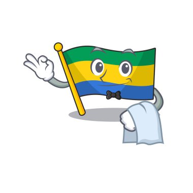 Garson bayrak Gabon karikatürde izole edildi