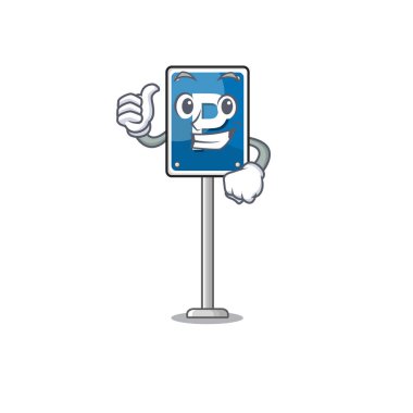 Karakter masasında oyuncak park tabelası var.