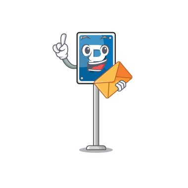 Zarf oyuncağı park levhası ile karakter masasında