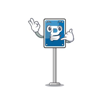 Bana park işareti de. Çizgi film karakteri.