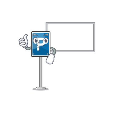 Çizgi film kenarına park levhası asılmış.