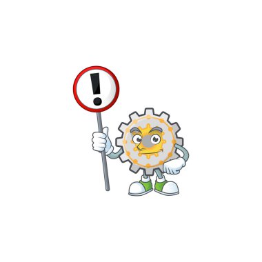 İşaret teçhizatı çizgi film karakteri maskot tarzıyla