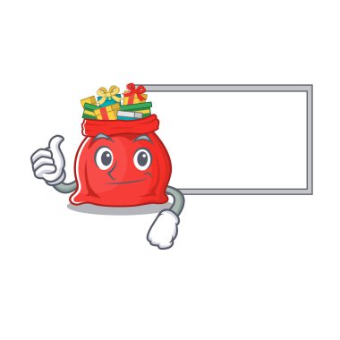 Çizgi filmdeki Noel Baba çantasıyla başparmağınızı kaldırın.