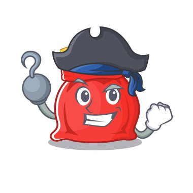 Korsan Noel Baba çantası bir çizgi filmde