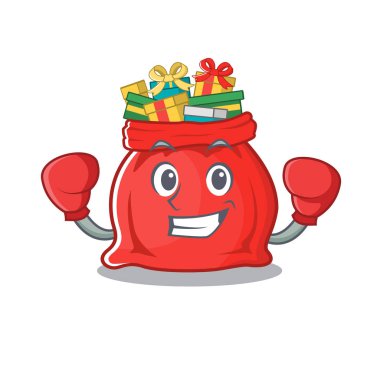 Noel Baba 'yı bir karikatür üzerinde boks torbasıyla