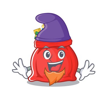 Elf Noel Baba çantası bir çizgi filmde