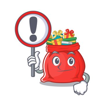 Çizgi filmdeki Noel Baba çantasıyla