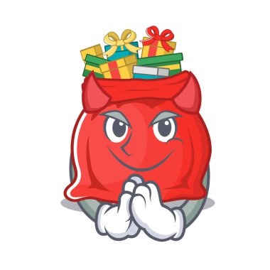 Şeytan Noel Baba çantası, karakter şekilli.