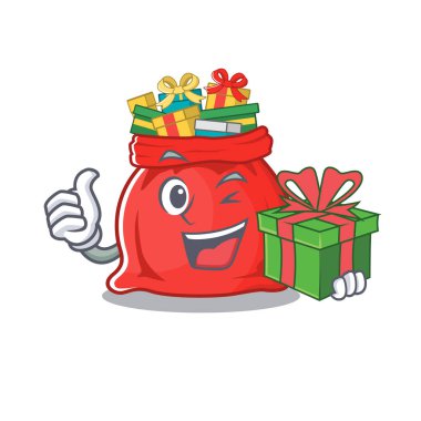 Hediye Noel Baba çantası ve karakter şekilleriyle