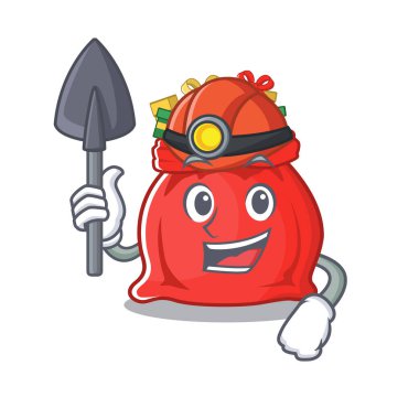 Madenci Noel Baba çantası, karakter şekilli.