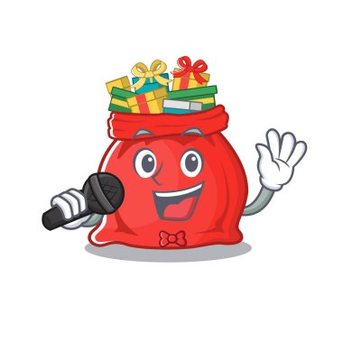 Şarkı söyleyen Noel Baba çanta ve karakter şekilleri