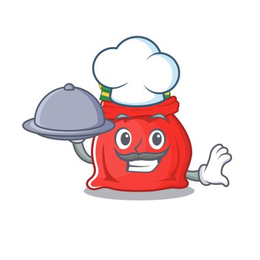 Karakter şekilli Noel Baba çantalı aşçı.