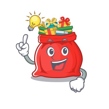 Noel Baba 'nın oyuncak çantasının karikatür şeklini düşün.