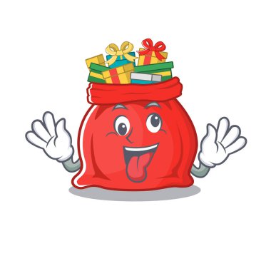 Çılgın oyuncak Noel Baba çanta çizgi film şekli