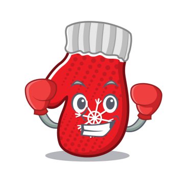 Çizgi film çekmecesinde saklanmış Noel eldivenleri.