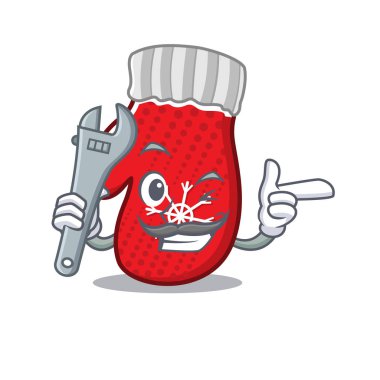 Tamirci Noel eldivenleri karakterlerle katlanır.