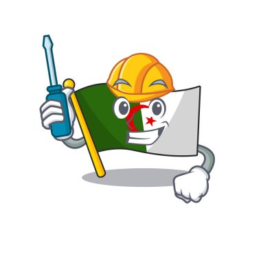 Otomotiv bayrağı Cezayir maskot çantası olarak saklanır