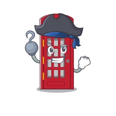 Maskottaki korsan telefon kulübesi şekli