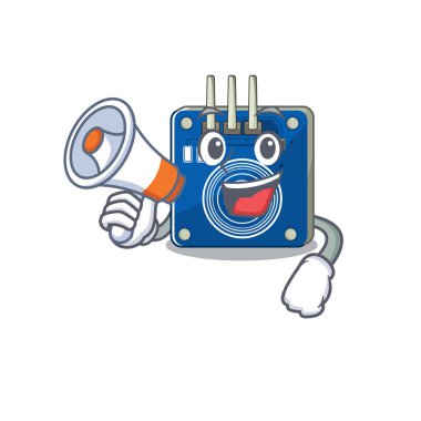 Karakterde izole edilmiş megafon dokunmatik sensör ile