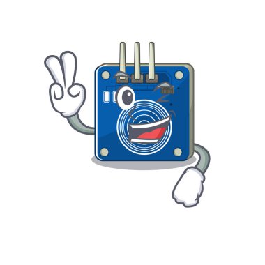 Çizgi film şekilli iki parmak sensörü.