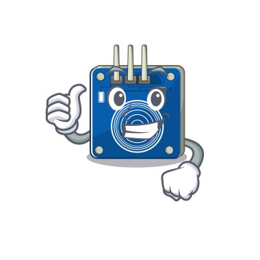 Çizgi film şekli ile dokunma sensörünü parmakla