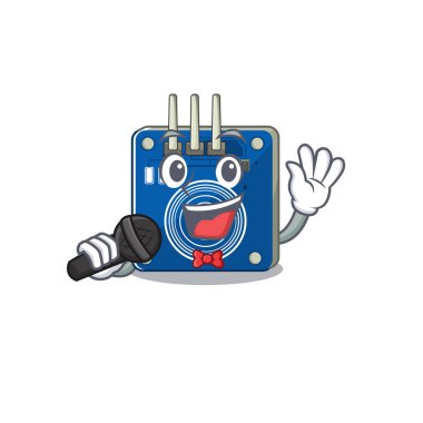 Şarkı söyleyen dokunmatik sensör maskot duvarına yapışıyor