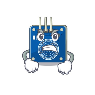 Kızgın dokunmatik sensör maskot duvarına yapışıyor.