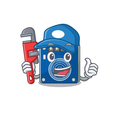 Plumber touch sensor toy above cartoon chair