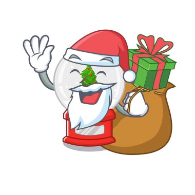 Noel Baba hediye minyatür kar küresi çizgi film şeklinde