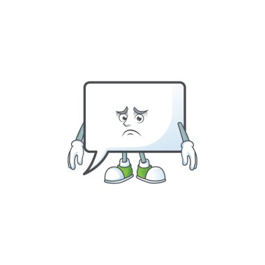 Beyaz arkaplandaki korku şekilli dikdörtgen balonu.