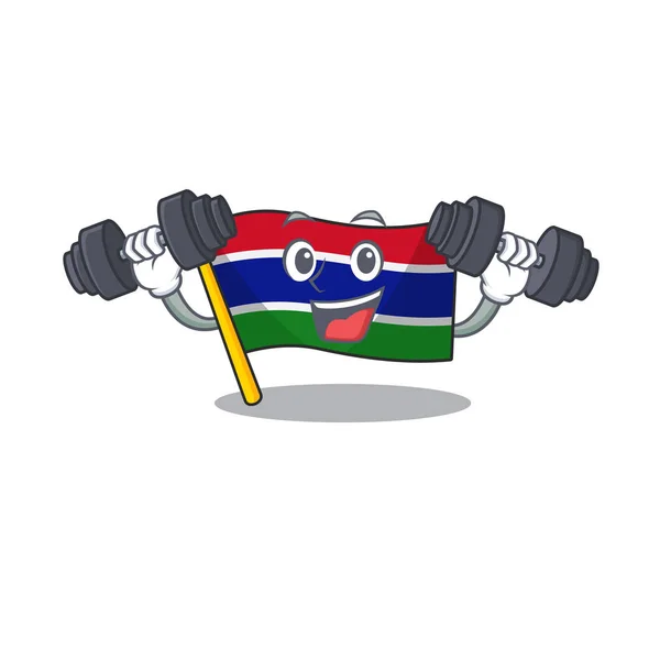 Fitness-Flagge Gambia isoliert in der Figur — Stockvektor