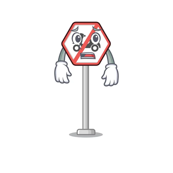 Peur pas de motos sur le bord de la route de dessin animé — Image vectorielle