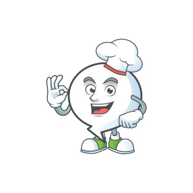 Karakter şekilli Şef desen yuvarlak balonu.