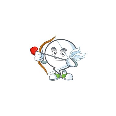 Metin için Cupid çizgi film çemberi balonu.