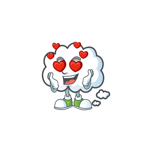 Burbuja en la nube de diseño de amor para el pensamiento icono — Vector de stock