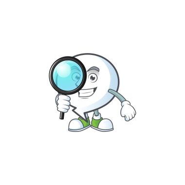 Karakter şekilli dedektif desen yuvarlak balonu.