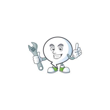 Metin simgesi için mekanik şekil çember balonu.