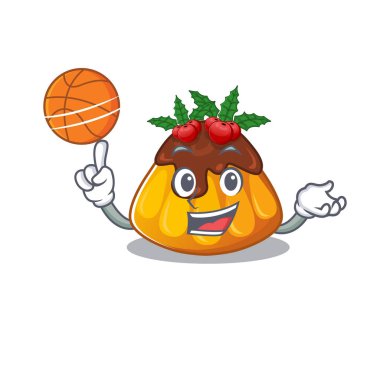 Maskot tabağında servis edilen basketbol pudingiyle