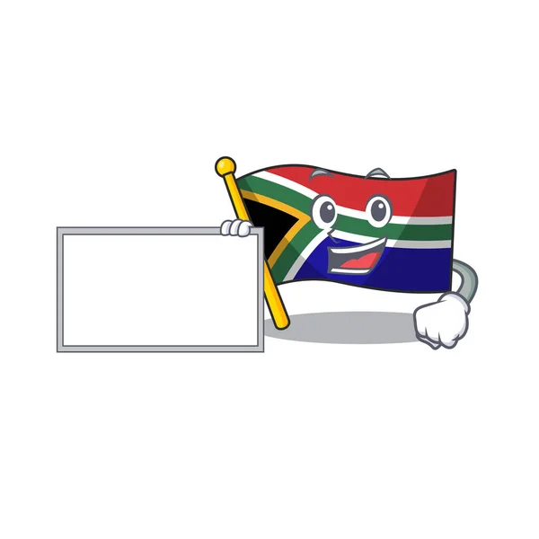 Com bandeira bordo África do Sul em um personagem —  Vetores de Stock