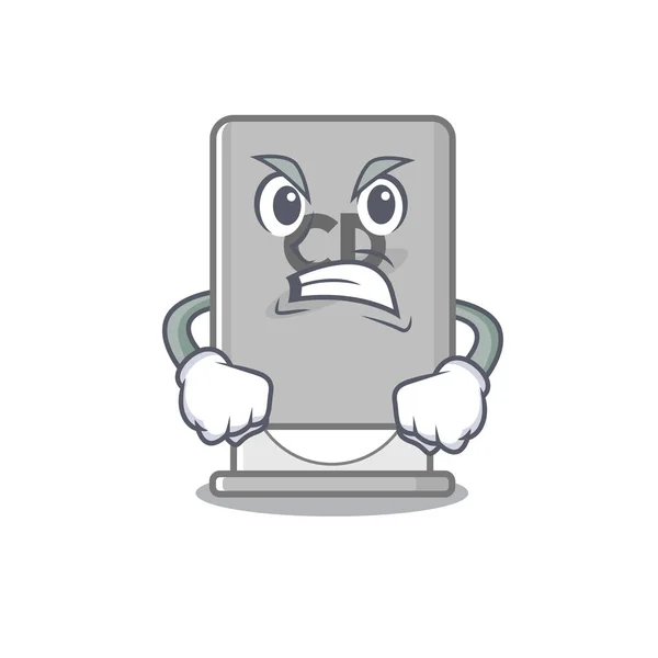 Angry rom lecteur avec la forme de dessin animé — Image vectorielle