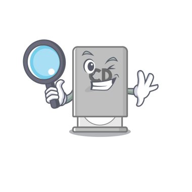 Dedektif rom, Maskot Ahşap Masası 'nın üstüne sür.