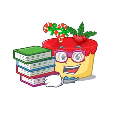 Kitabın noel kurabiyelerine sahip öğrenci karakteriyle izole edilmiş.