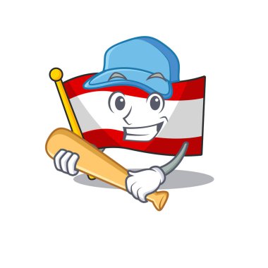 Maskotla izole edilmiş Avusturalya bayrağı oynuyorum.