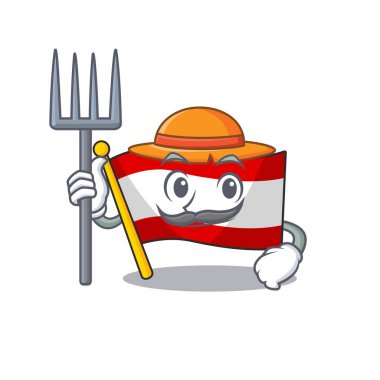 Çiftçi bayrağı Avusturalya maskotuyla izole edilmiş.