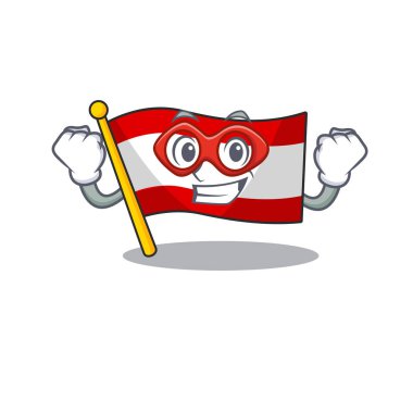 Süper kahraman Avusturalya bayrağı karikatür direğinde dalgalanıyor