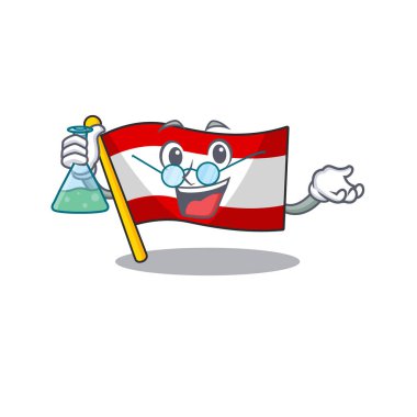 Professor flag austria flying at cartoon pole